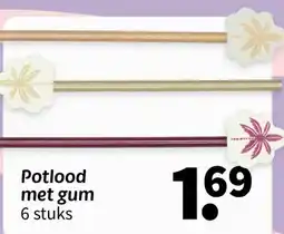 Wibra Potlood met gum aanbieding