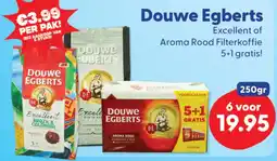 Die Grenze Douwe Egberts Aroma Rood Filterkoffie aanbieding