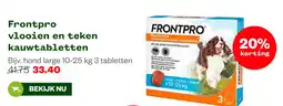 Welkoop frontpro vlooien en teken kauwtabletten aanbieding