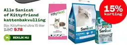 Welkoop Sanicat of Kittyfriend kattenbakvulling aanbieding