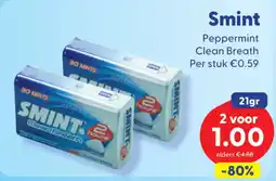 Die Grenze Smint peppermint clean breath aanbieding