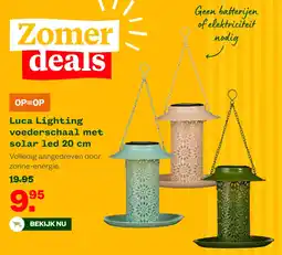 Welkoop Luca Lighting voederschaal met solar led aanbieding