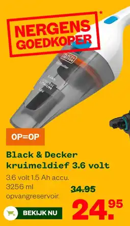 Welkoop Black & Decker kruimeldief 3.6 volt aanbieding