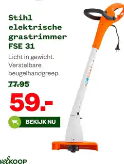 Welkoop Stihl elektrische grastrimmer FSE 31 aanbieding