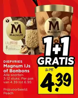 Vomar Voordeelmarkt Magnum IJs of Bonbons aanbieding