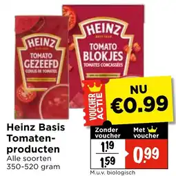 Vomar Voordeelmarkt Heinz Basis Tomaten-producten aanbieding