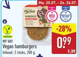 ALDI My vay vegan hamburgers aanbieding