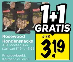 Vomar Voordeelmarkt Rosewood Hondensnacks aanbieding