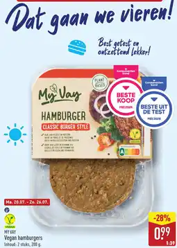 ALDI My vay vegan hamburgers aanbieding
