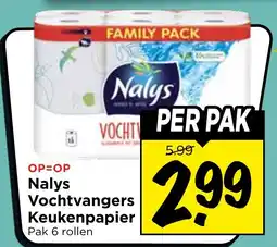 Vomar Voordeelmarkt Nalys Vochtvangers Keukenpapier aanbieding