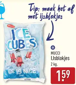 ALDI Mucci ijsblokjes aanbieding