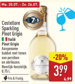 ALDI Costellore sparkling pinot grigio aanbieding