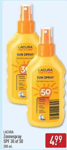 ALDI Lacura zonnespray spf 30 of 50 aanbieding