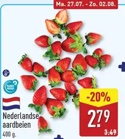 ALDI Nederlandse aardbeien aanbieding