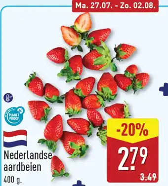 ALDI Nederlandse aardbeien aanbieding