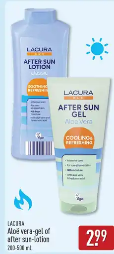 ALDI Lacura aloë vera gel of after sun aanbieding