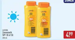ALDI Lacura zonnemelk spf 30 of 50 aanbieding