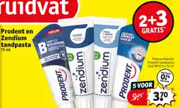 Kruidvat Prodent en zendium tandpasta aanbieding