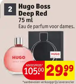 Kruidvat Hugo boss deep red aanbieding
