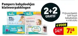 Kruidvat Pampers babydoekjes kleinverpakkingen aanbieding
