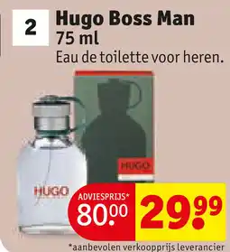 Kruidvat Hugo boss man aanbieding
