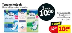 Kruidvat Tena enkelpak aanbieding