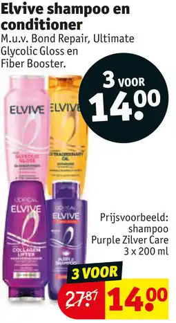 Kruidvat Elvive shampoo en conditioner aanbieding