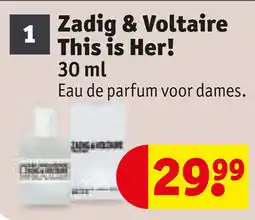 Kruidvat Zadig & voltaire aanbieding