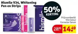 Kruidvat Hismile v34, whitening pen en strips aanbieding