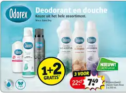 Kruidvat Odorex deodorant en douche aanbieding