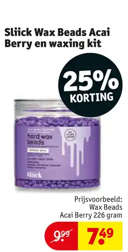 Kruidvat Sliick wax beads acai berry en waxing kit aanbieding