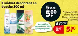 Kruidvat Kruidvat deodorant en douche aanbieding