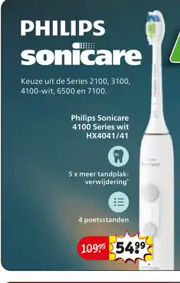 Kruidvat Philips sonicare 4100 series wit HX4041/41 aanbieding