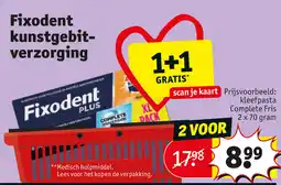 Kruidvat Fixodent kunstgebit verzorging aanbieding