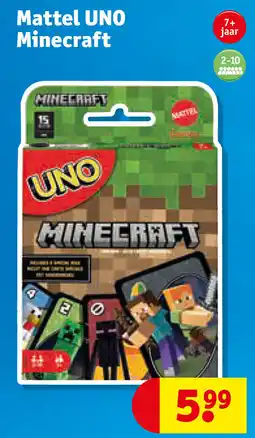 Kruidvat Mattel uno minecraft aanbieding
