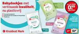 Kruidvat Kruidvat plasticvrije babydoekjes enkelpak aanbieding