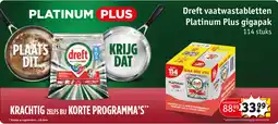 Kruidvat Dreft vaatwastabletten platinum plus gigapak aanbieding