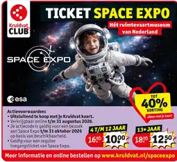 Kruidvat Ticket space expo aanbieding
