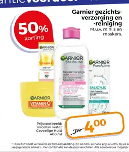 Trekpleister Garnier gezichtsverzorging en reiniging aanbieding