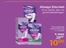 Trekpleister Always Discreet aanbieding