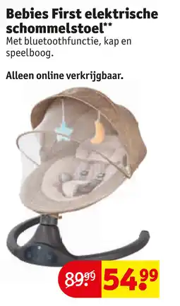 Kruidvat Bebies first elektrische schommelstoel aanbieding