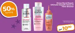 Trekpleister Elvive Bond Repair, Ultimate Glycolic Gloss en Fiber Booster aanbieding