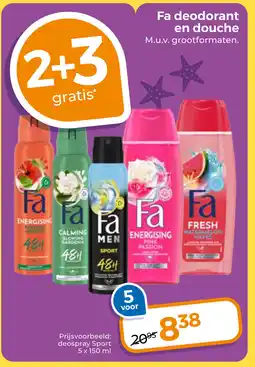 Trekpleister Fa deodorant en douche aanbieding