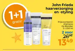 Trekpleister John Frieda haarverzorging en styling aanbieding