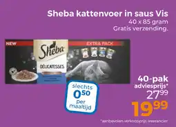 Trekpleister Sheba kattenvoer in saus Vis aanbieding