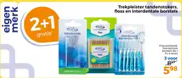 Trekpleister Trekpleister tandenstokers, floss en interdentale borstels aanbieding