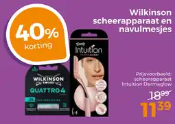 Trekpleister Wilkinson scheerapparaat en navulmesjes aanbieding