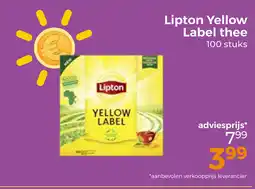 Trekpleister Lipton Yellow Label thee aanbieding