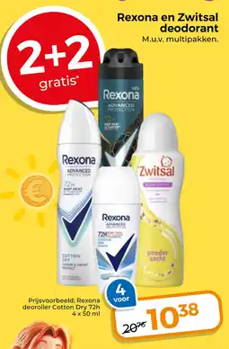 Trekpleister Rexona en Zwitsal deodorant aanbieding