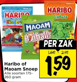 Vomar Voordeelmarkt Haribo of Maoam Snoep aanbieding